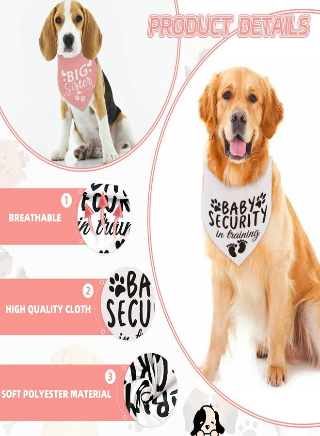 Bolake Dog Bandana Pregnancy Announcement Big Sister Doggy Bandana Baby Security in Training Printed Dog Bandanas Baby Announcement Puppy Scarf Pregnancy Pet Bandana for Dogs Pet Scarfs Accessories - Image 4